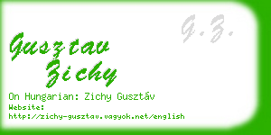 gusztav zichy business card